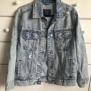 Abercrombie & Fitch Acid wash distressed Jean Jacket